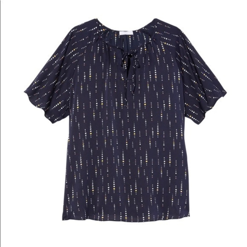 Short Sleeve Print Tunic  Top